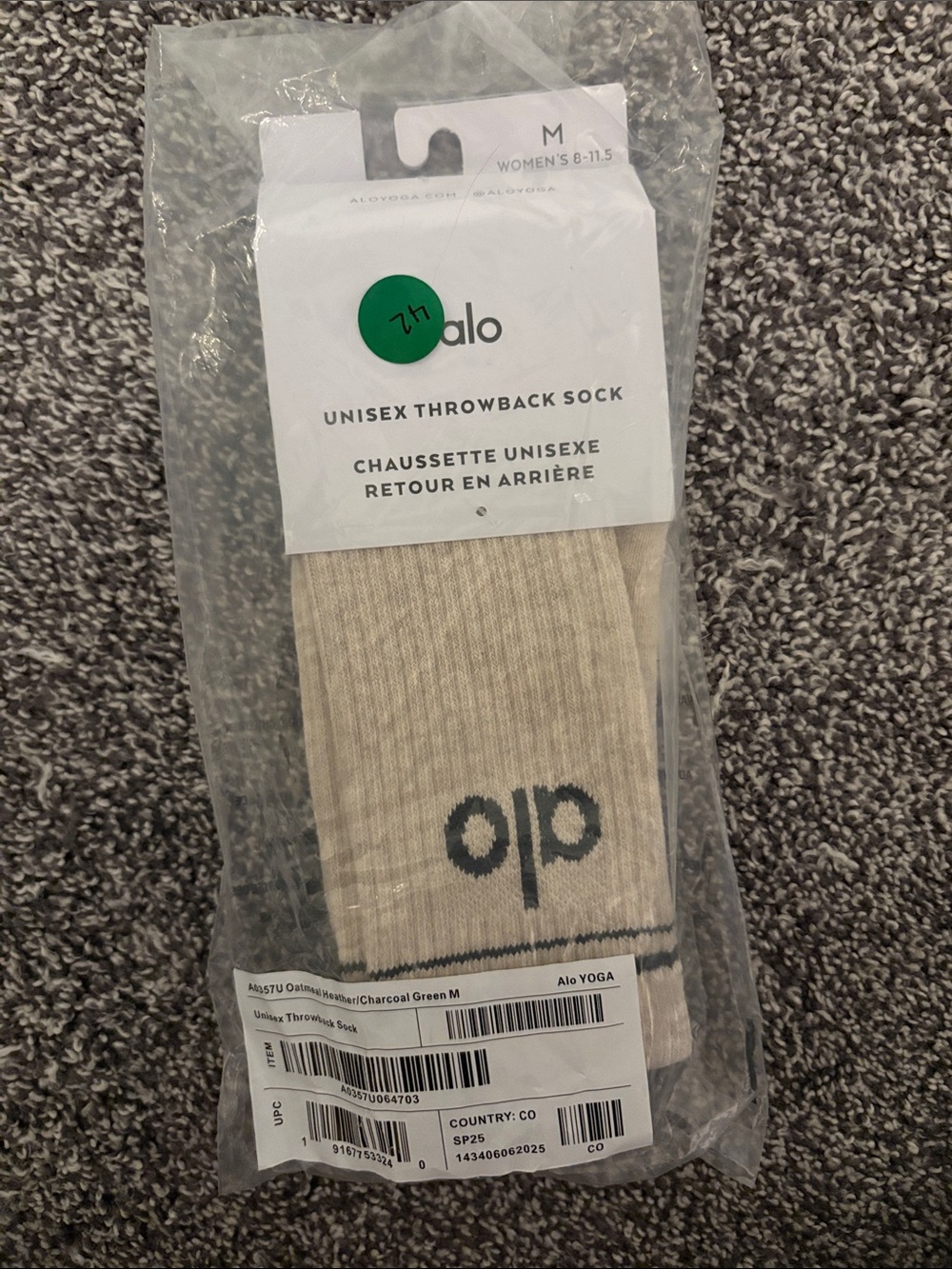 ALO Yoga Unisex Throwback Sock